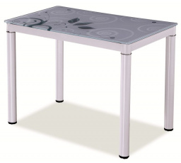 Jedálenský stôl DAMAR, biely 80x60 cm