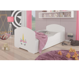 PEPE UNICORN 160x80 Biela posteľ s matracom a zásuvkou
