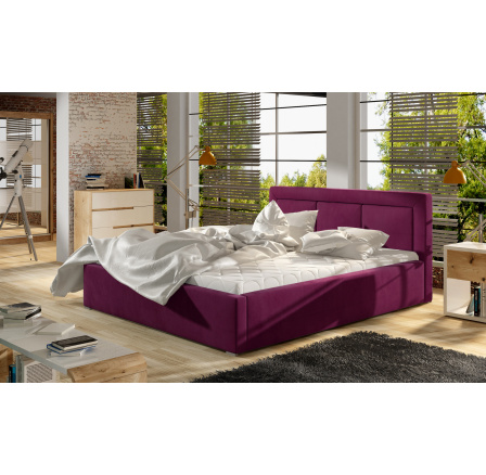 Belluno 200x200 rám drevo. Matná zamatová 68