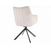 Jedálenská stolička AZALIA VELVET, Svetlo Béžový Bluvel 30/Čierna