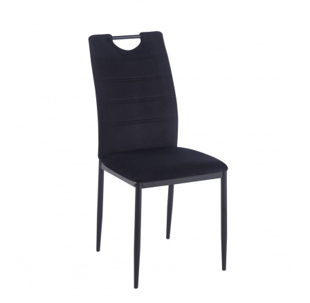 Stolička velvet čierna K13-FX