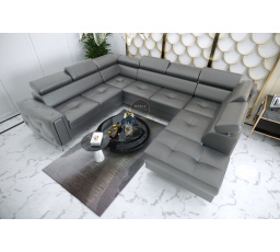 Rohová sedacia súprava ORION MAX I s funkciou spania 225X350X255 cm prírodná koža - prírodná koža - voliteľná farba, Ľavá strana