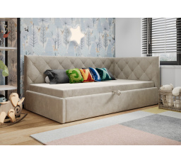 Posteľ ELZA - béžová - T13, Pravá strana