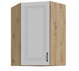 Horní rohová skříňka STELLO - 60x60 GN-90 1F (45°), Dub Artisan/Bílý mat