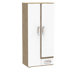 Šatní skriňa APETITO 01, Dub/Biela