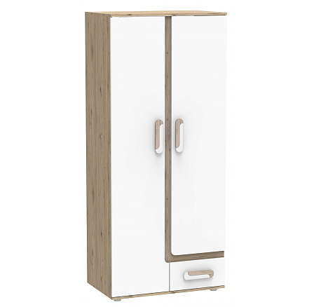 Šatní skriňa APETITO 01, Dub/Biela
