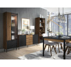 TV komoda PRESTIGO - P8, Warmia Walnut/San Sebastian/čierny mat