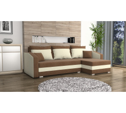 Rohová sedacia súprava Fabian UNI hnedá/béžová