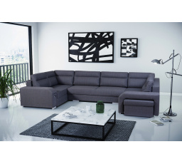 Rohová sedacia súprava v tvare U Alvin vľavo