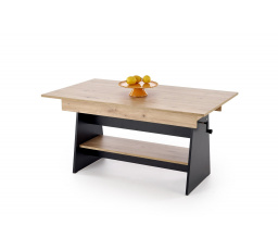 Jedálenský stôl ERIKA, dub artisan / čierny