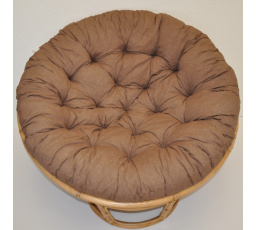 Vankúš deluxe pre kreslo papasan 100 cm - hnedá látka