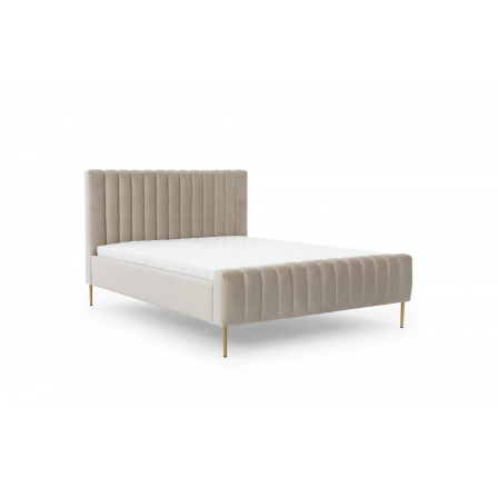 Čalúnená posteľ Nicole 140x200, Velutto 2/zlaté nohy Čalúnená posteľ Nicole 140x200, Velutto 2/zlaté nohy