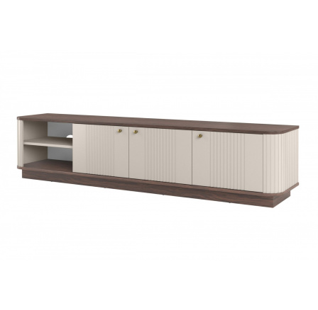 VESPER RTV 187 3D - kašmír mdf / orech / zlaté úchyty / sokel VESPER RTV 187 3D - kašmír mdf / orech / zlaté úchyty / sokel