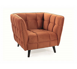 Kreslo CASTELLO 1 VELVET, Škoricový Bluvel 4215/Wenge