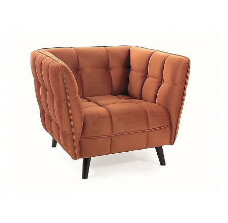 Kreslo CASTELLO 1 VELVET, Škoricový Bluvel 4215/Wenge