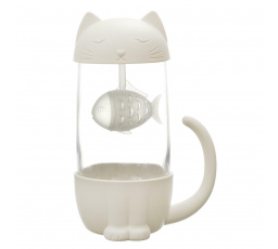 Hrnček Kawaii s infuzérom Mačička s rybičkou 300ml