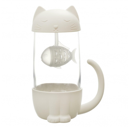 Hrnček Kawaii s infuzérom Mačička s rybičkou 300ml Hrnček Kawaii s infuzérom Mačička s rybičkou 300ml