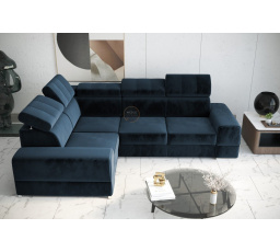 Rohová sedacia súprava ROYAL II 280×210 - modrá, ľavá