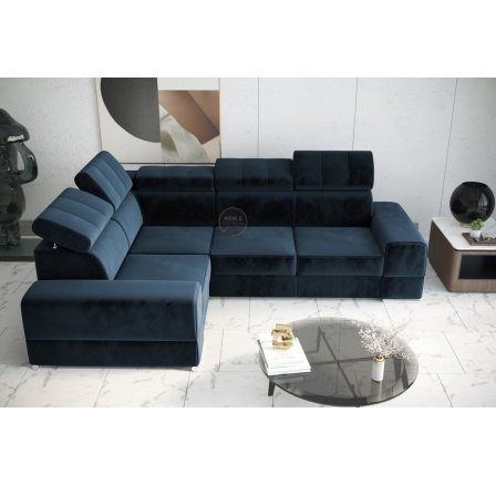 Rohová sedacia súprava ROYAL II 280×210 - modrá, ľavá