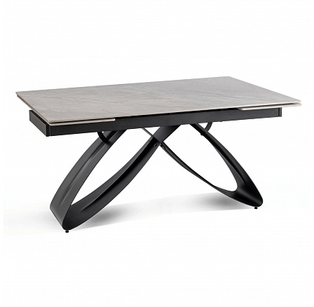 Stôl LUIGI Keramický Rozkladací 160-240 cm Sivý Mramor/Čierny
