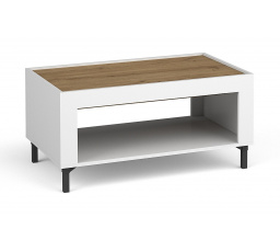 Konferenčný stôl MOSSA MO9, dub whisky/biely mat