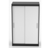 Šatní skriňa NOEMI 04, Čierna/Biela