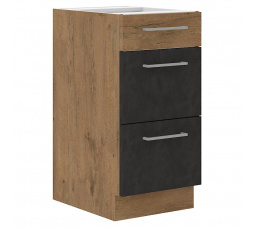 Kuchynská dolná skrinka VEGA 40 D 3S BB, Matera mat/Dub lancelot