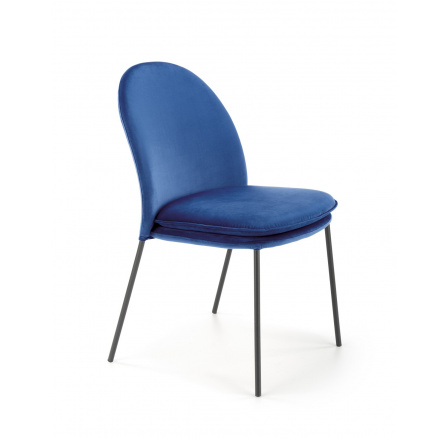 Jedálenská stolička K443, modrý zamat