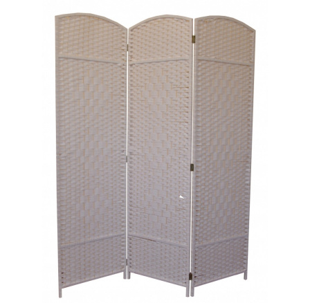 Trojdielna reťazová obrazovka biela