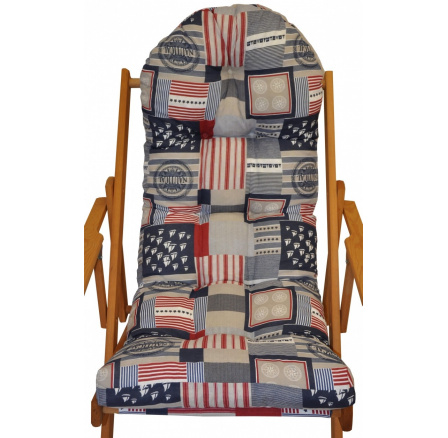 Vankúš na lehátko tkanina nautica