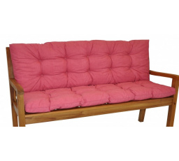 Vankúš na záhradnú lavičku 120 cm - látka malinovo modrá