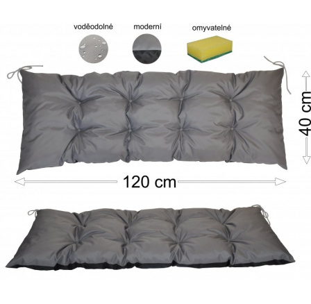 Podsedák 120x40 sivý vodeodolný