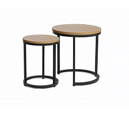 Konferenčný stôl HOLA, dub/čierny matný