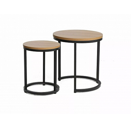 Konferenčný stôl HOLA, dub/čierny matný