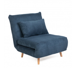 Sofa SOLACE 1-miestna pohovka s funkciou spania manšester námornícka modrá 83x91x84 cm 871615