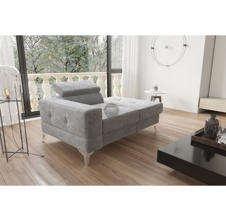 Sofa leňoška TOSCANIA 135 cm - sivá, pravá strana Sofa leňoška TOSCANIA 135 cm - sivá, pravá strana