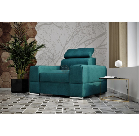 Kreslo ROYAL 114 cm - tyrkysová