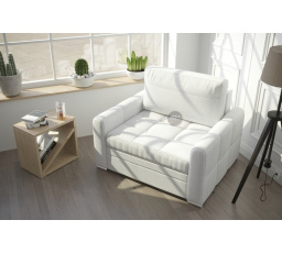 Kreslo VERONA 105 cm - biela eko koža