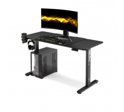 Herný stôl 140 cm s nastaviteľnou výškou X-TENSIO čierny