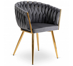 Stolička CAPI Sivá Pletená Zamatová