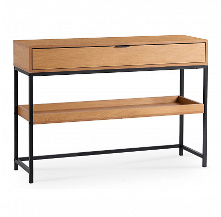 Konzola do Predsiene RUBY 100 cm s Poličkou Dub/Čierna