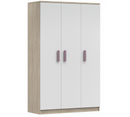 Šatní skriňa 3D SMYK III - 19, Dub Sonoma/Biela/Vres