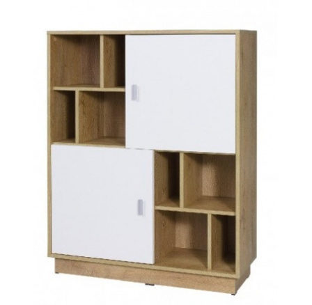 Komoda Paris R4 dub lefkas/biela