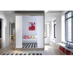 Šatní skriňa CAMILA II 150, Dub sonoma/Biela