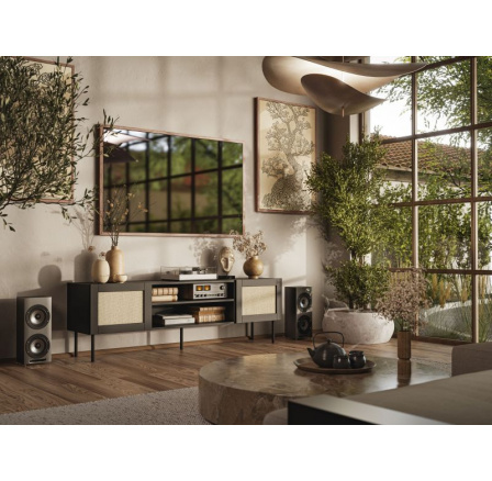 TV komoda JUTA RTV, čierna matná