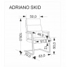 Kancelárske kreslo ADRIANO SKID, čierne