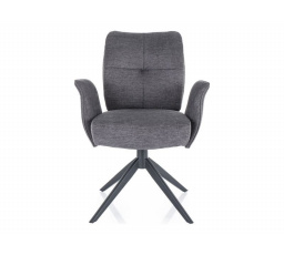 Jedálenská otočná stolička WING BREGO s pružinovým sedadlom, sivá 18/čierna