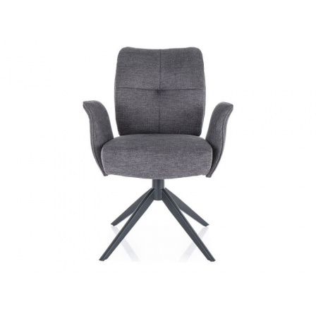 Jedálenská otočná stolička WING BREGO s pružinovým sedadlom, sivá 18/čierna