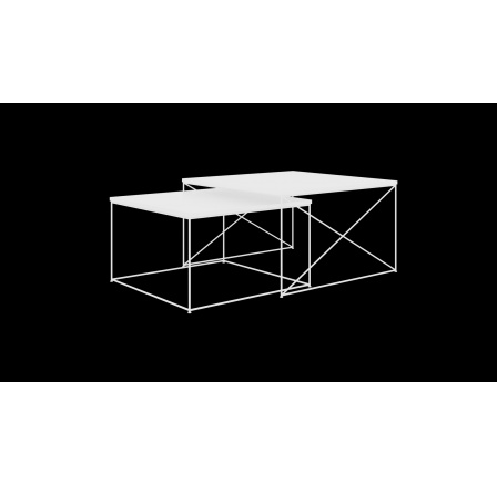 Stolík konferenčný 2v1 Licco Biely+Biely Lesk