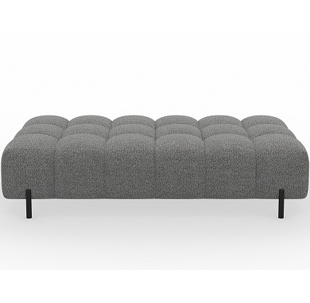 Ferivo prešívaný puf na nožičkách, sivý buklé Royal 03 137x37 Ferivo prešívaný puf na nožičkách, sivý buklé Royal 03 137x37